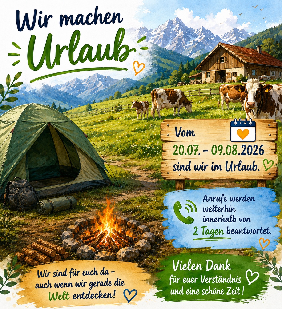 Wir machen Urlaub